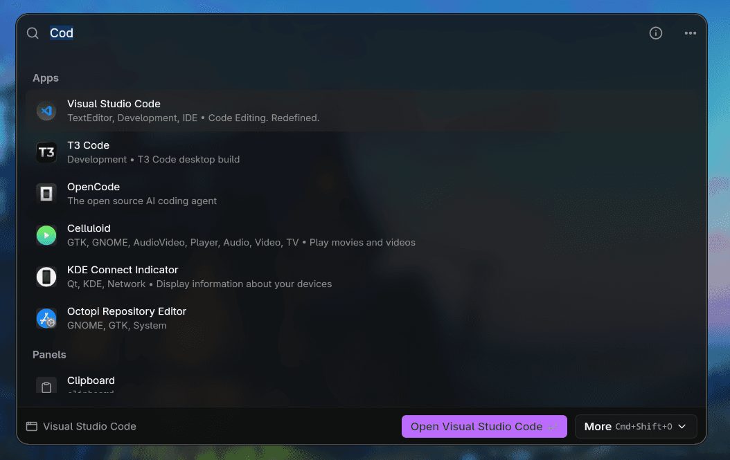 Searchie - Linux/WIndows App Launcher