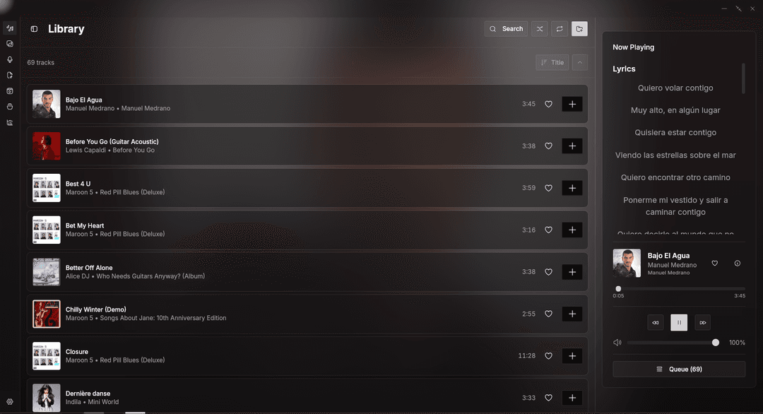 Muselyo Music Player - Desktop Application